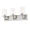 Z-Lite Savannah 3 Light Vanity, Brushed Nickel & Clear 462-3V-BN - alternate 5